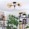 Koyoto Plafoniera, Lampada a sfera Oro, Nero, 3-Luci