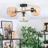 Koyoto Plafoniera, Lampada a sfera Oro, Nero, 3-Luci