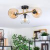 Koyoto Plafoniera, Lampada a sfera Oro, Nero, 3-Luci