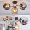 Koyoto Plafoniera, Lampada a sfera Oro, Nero, 3-Luci