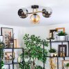 Koyoto Plafoniera, Lampada a sfera Oro, Nero, 3-Luci