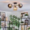 Koyoto Plafoniera, Lampada a sfera Oro, Nero, 3-Luci