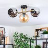 Koyoto Plafoniera, Lampada a sfera Oro, Nero, 3-Luci