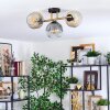 Ripoll Plafoniera, Lampada a sfera Oro, Nero, 3-Luci