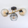 Ripoll Plafoniera, Lampada a sfera Oro, Nero, 3-Luci