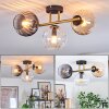 Koyoto Plafoniera, Lampada a sfera Oro, Nero, 3-Luci