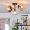 Koyoto Plafoniera, Lampada a sfera Oro, Nero, 3-Luci