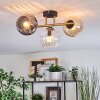 Koyoto Plafoniera, Lampada a sfera Oro, Nero, 3-Luci