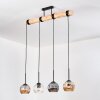 Ripoll Lampadario a sospensione, Lampada a sfera, Lampada a sospensione Écru, Nero, 4-Luci