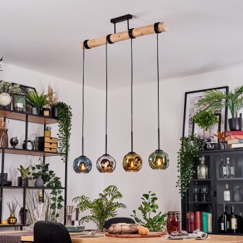 Ripoll Lampadario a sospensione, Lampada a sfera, Lampada a sospensione Écru, Nero, 4-Luci