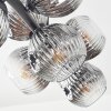 Ripoll Plafoniera, Lampada a sfera Cromo, Chiaro, Grigio fumo, 10-Luci
