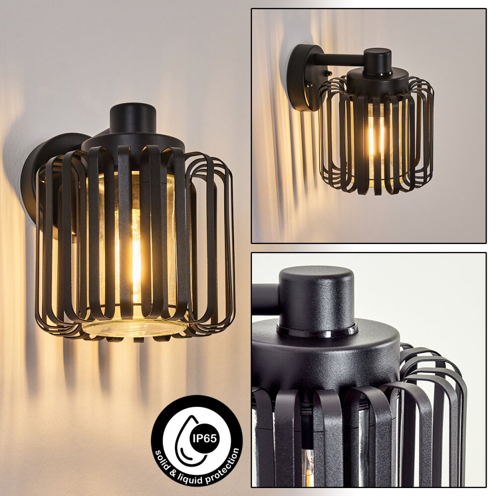 Horil Lampada da parete per esterno, Applique Nero, 1-Luce main product photo