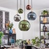 Koyoto Lampadario a sospensione, Lampada a sfera, Lampada a sospensione Oro, Nero, 5-Luci