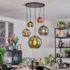Koyoto Lampadario a sospensione, Lampada a sfera, Lampada a sospensione Oro, Nero, 5-Luci