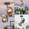 Chehalis Plafoniera, Lampada a sfera Cromo, Chiaro, Grigio fumo, 4-Luci
