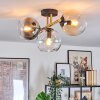 Koyoto Plafoniera, Lampada a sfera Oro, Nero, 3-Luci