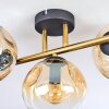 Ripoll Plafoniera, Lampada a sfera Oro, Nero, 3-Luci