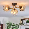 Ripoll Plafoniera, Lampada a sfera Oro, Nero, 3-Luci