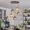 Koyoto Lampadario a sospensione, Lampada a sfera, Lampada a sospensione Oro, Nero, 5-Luci