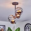 Chehalis Plafoniera, Lampada a sfera Cromo, Chiaro, Grigio fumo, 4-Luci