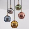 Koyoto Lampadario a sospensione, Lampada a sfera, Lampada a sospensione Oro, Nero, 5-Luci