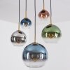 Koyoto Lampadario a sospensione, Lampada a sfera, Lampada a sospensione Oro, Nero, 5-Luci