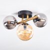 Chehalis Plafoniera, Lampada a sfera Oro, Nero, 3-Luci