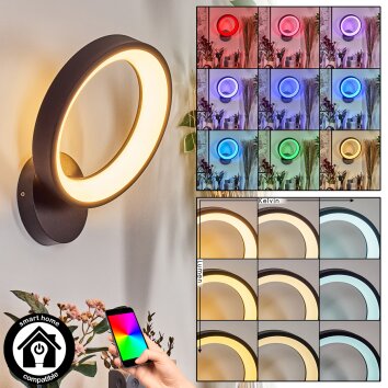 Delor Applique LED Nero, 1-Luce, Cambia colore Delor Applique LED Nero, 1-Luce, Cambia colore