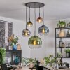 Koyoto Lampadario a sospensione, Lampada a sfera, Lampada a sospensione Blu, Cromo, Verde, Chiaro, Ramato, Grigio fumo, 5-Luci