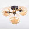 Chehalis Plafoniera, Lampada a sfera Oro, Nero, 3-Luci
