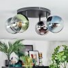 Gastor Plafoniera, Lampada a sfera Blu, Cromo, Verde, Chiaro, Grigio fumo, 4-Luci