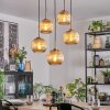 Koyoto Lampadario a sospensione, Lampada a sfera, Lampada a sospensione Oro, Nero, 5-Luci