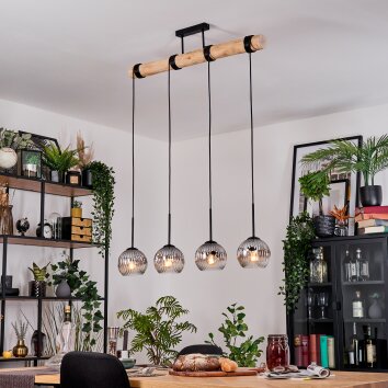 Ripoll Lampadario a sospensione, Lampada a sfera, Lampada a sospensione Écru, Nero, 4-Luci