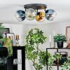 Koyoto Plafoniera, Lampada a sfera Blu, Oro, Verde, Chiaro, 4-Luci