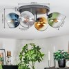 Koyoto Plafoniera, Lampada a sfera Blu, Oro, Verde, Chiaro, Grigio fumo, 4-Luci