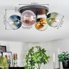 Koyoto Plafoniera, Lampada a sfera Blu, Oro, Verde, Chiaro, Ramato, 4-Luci