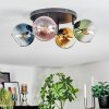 Koyoto Plafoniera, Lampada a sfera Blu, Oro, Verde, Chiaro, Ramato, 4-Luci