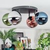 Gastor Plafoniera, Lampada a sfera Blu, Cromo, Verde, Ramato, Grigio fumo, 4-Luci