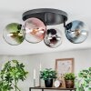 Gastor Plafoniera, Lampada a sfera Blu, Cromo, Verde, Chiaro, Ramato, Grigio fumo, 4-Luci