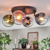 Gastor Plafoniera, Lampada a sfera Blu, Cromo, Verde, Chiaro, Ramato, Grigio fumo, 4-Luci