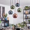 Koyoto Lampadario a sospensione, Lampada a sfera, Lampada a sospensione Oro, Nero, 5-Luci