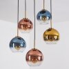 Koyoto Lampadario a sospensione, Lampada a sfera, Lampada a sospensione Oro, Nero, 5-Luci