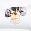 Chehalis Plafoniera, Lampada a sfera Oro, Nero, 3-Luci
