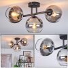 Koyoto Plafoniera, Lampada a sfera Chiaro, Grigio fumo, 3-Luci