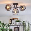 Koyoto Plafoniera, Lampada a sfera Chiaro, Grigio fumo, 3-Luci