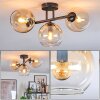 Koyoto Plafoniera, Lampada a sfera Ambrato, Chiaro, 3-Luci