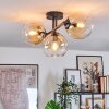 Koyoto Plafoniera, Lampada a sfera Ambrato, Chiaro, 3-Luci