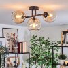 Koyoto Plafoniera, Lampada a sfera Ambrato, Chiaro, 3-Luci