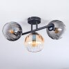 Koyoto Plafoniera, Lampada a sfera Ambrato, Chiaro, Grigio fumo, 3-Luci