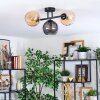 Koyoto Plafoniera, Lampada a sfera Ambrato, Grigio fumo, 3-Luci